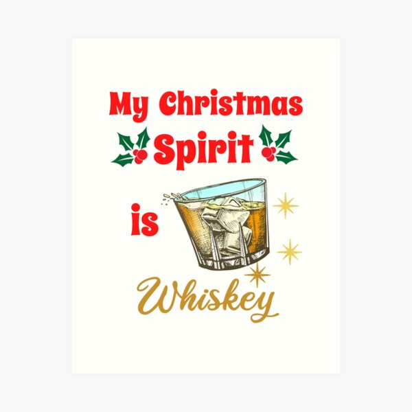Item preview, My Christmas Spirit is Whiskey - Whiskey Glass  designed and sold by Georgy09.