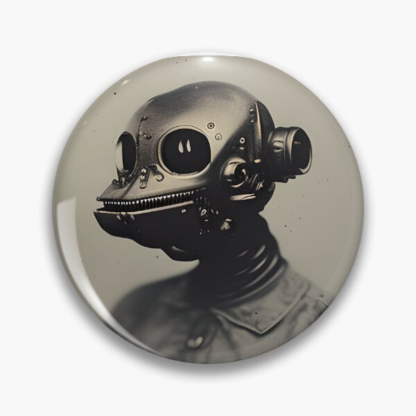 Item preview, Frog Faced Robot Tintype designed and sold by ZenEverAI.
