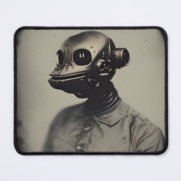 Item preview, Frog Faced Robot Tintype designed and sold by ZenEverAI.