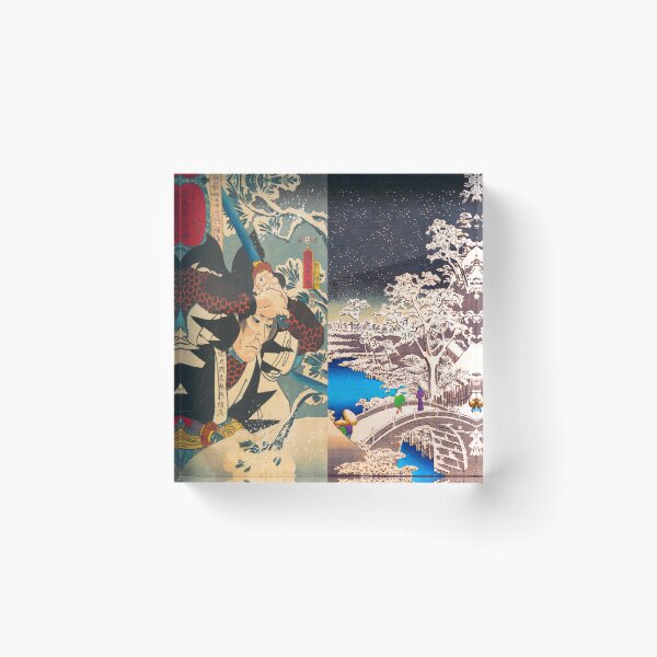 Item preview, Hero and the Winter Bridge | Japanese Edo Design designed and sold by andydavistech.