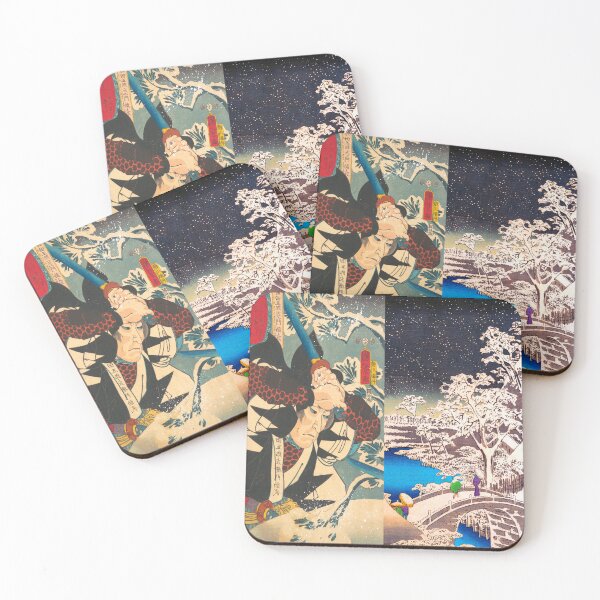 Item preview, Hero and the Winter Bridge | Japanese Edo Design designed and sold by andydavistech.