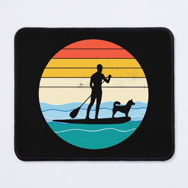 Item preview, Vintage Retro Paddleboarding SUP Paddleboard Dog Surfing designed and sold by TastefulTees.