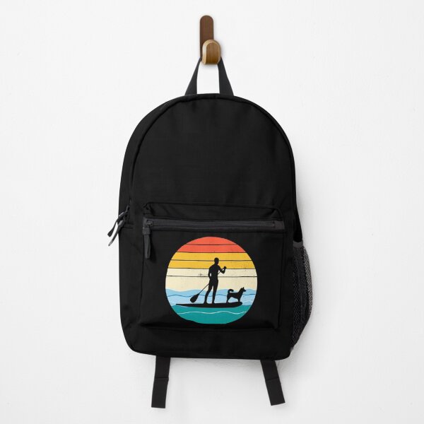 Item preview, Vintage Retro Paddleboarding SUP Paddleboard Dog Surfing designed and sold by TastefulTees.