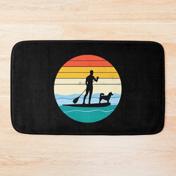 Item preview, Vintage Retro Paddleboarding SUP Paddleboard Dog Surfing designed and sold by TastefulTees.