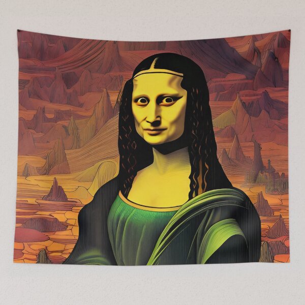 Item preview, Something Is Wrong With Mona Lisa  designed and sold by EsoteraArt.