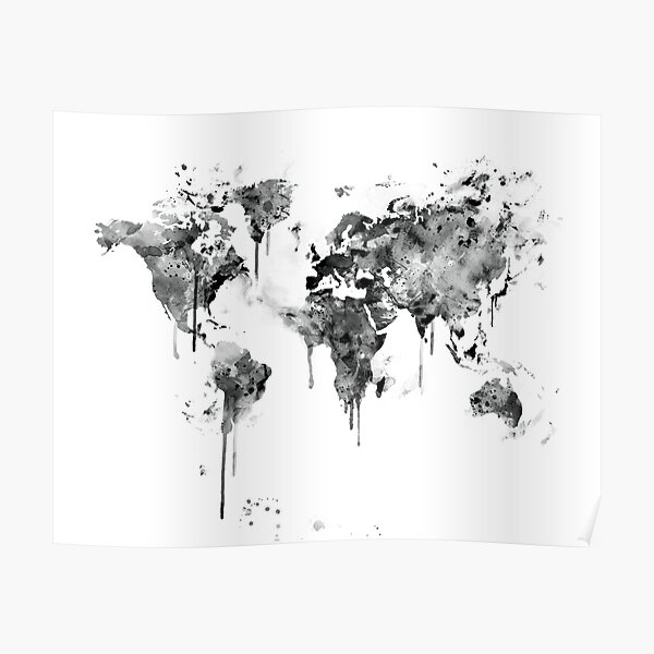 "World Map" Poster for Sale by MonnPrint | Redbubble