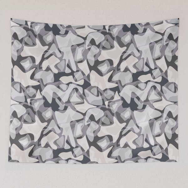 Item preview, Light Grey Abstract Spotted Camouflage pattern designed and sold by fuzzyfox.
