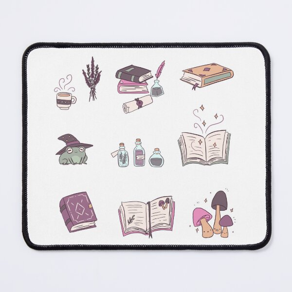 Item preview, Fantasy items - pack of cute fantasy illustration in pastel colorsbooks and potion and mushrooms  designed and sold by Yarafantasyart.