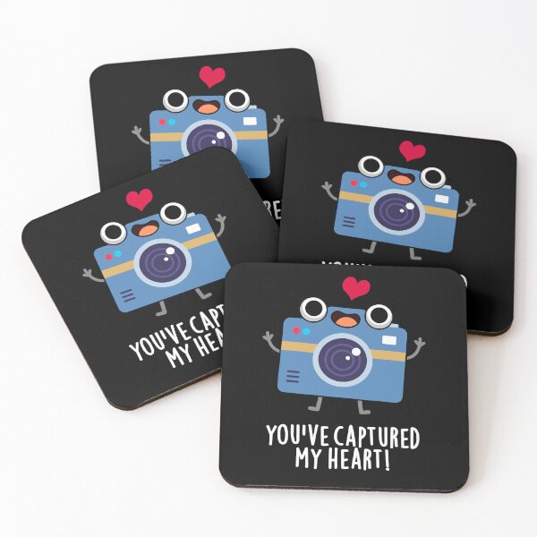 Item preview, You've Captured My Heart Funny Camera Puns (Dark BG) designed and sold by punnybone.