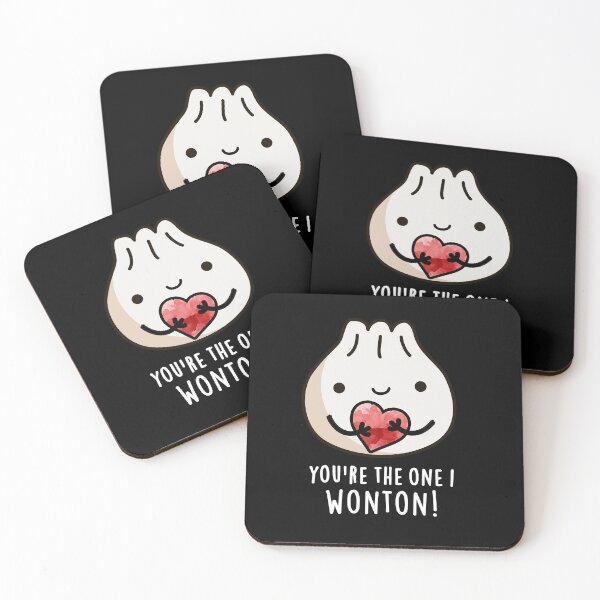 Item preview, You're The One I Wonton Funny Dimsum Puns (Dark BG) designed and sold by punnybone.