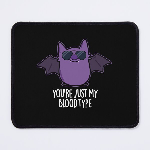 Item preview, You're Just My Blood Type Funny Bat Puns (Dark BG) designed and sold by punnybone.