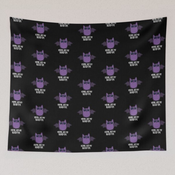 Item preview, You're Just My Blood Type Funny Bat Puns (Dark BG) designed and sold by punnybone.