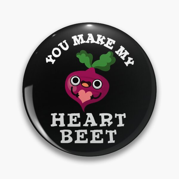 Item preview, You Make My Heart Beet Funny Veggie Puns (Dark BG) designed and sold by punnybone.