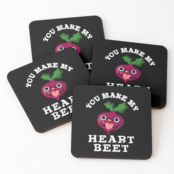 Item preview, You Make My Heart Beet Funny Veggie Puns (Dark BG) designed and sold by punnybone.