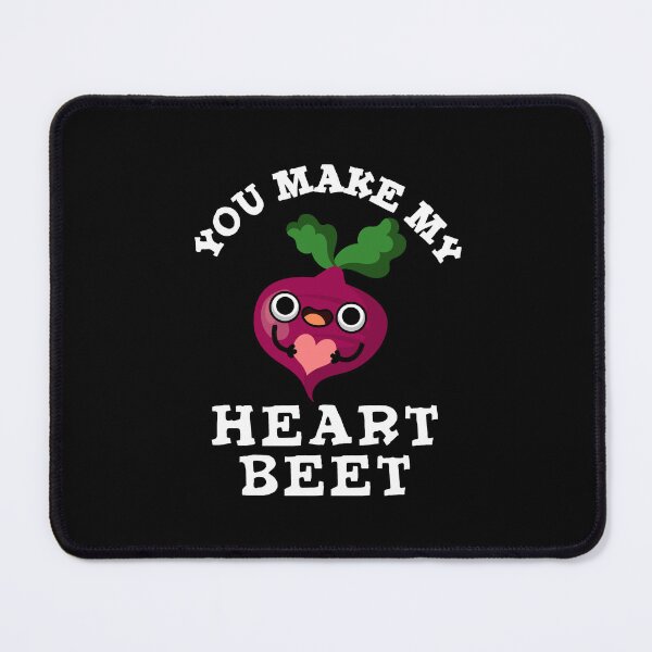 Item preview, You Make My Heart Beet Funny Veggie Puns (Dark BG) designed and sold by punnybone.