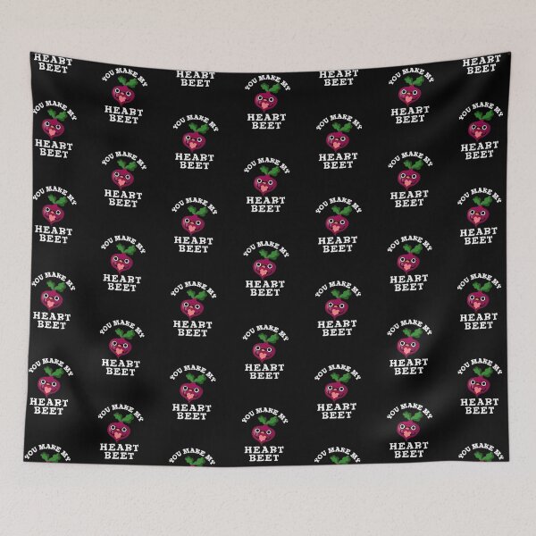 Item preview, You Make My Heart Beet Funny Veggie Puns (Dark BG) designed and sold by punnybone.
