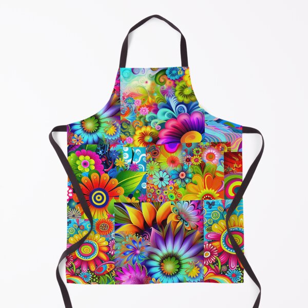 Item preview, Floral abstract art, happy, energizing, psychedelic, goofy, funky, groovy, colorful, colourful designed and sold by theplanetlove.