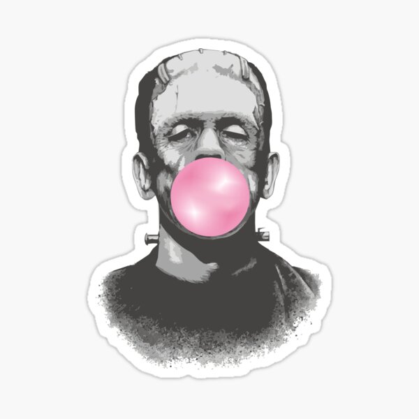 Frankenstein The Horror of Chewing Gum Sticker