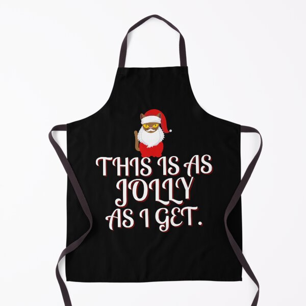 Item preview, This is as jolly as I get. | funny introvert quotes | Christmas cat designed and sold by Confusion-Human.