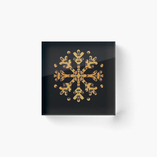 Item preview, Snowflake Leopard Print on Black Background designed and sold by artfulnotebook.
