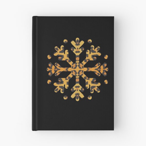 Item preview, Snowflake Leopard Print on Black Background designed and sold by artfulnotebook.