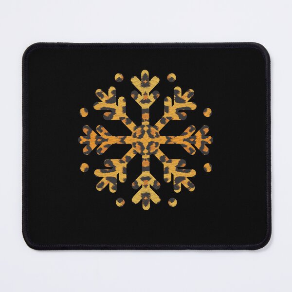 Item preview, Snowflake Leopard Print on Black Background designed and sold by artfulnotebook.