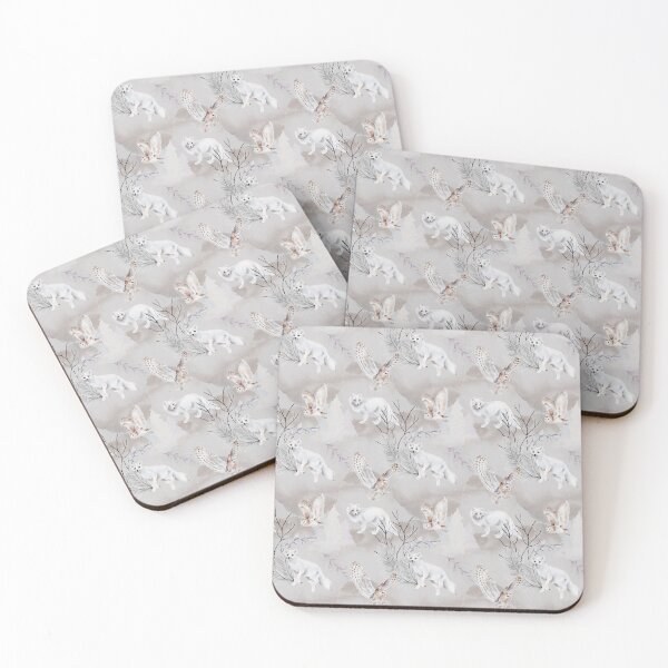 Item preview, Arctic Fox White Winter Pattern designed and sold by WildAliceArt.
