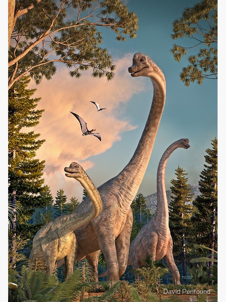 "Brachiosaurus Walk" Art Print for Sale by DavidPenfound | Redbubble