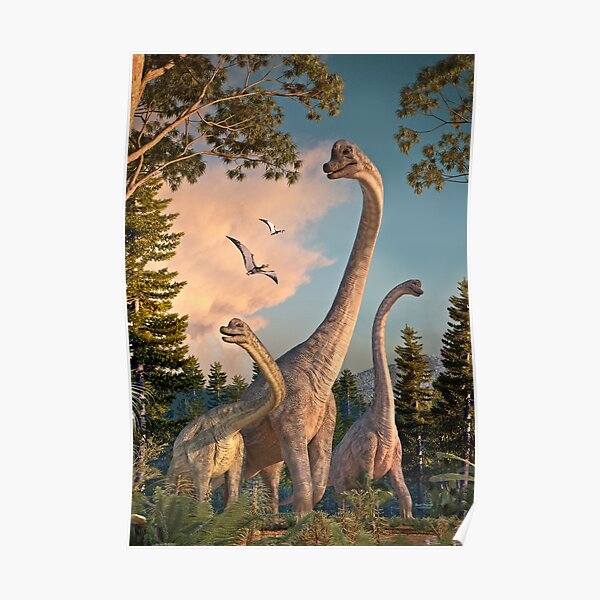 Brachiosaurus Walk Poster