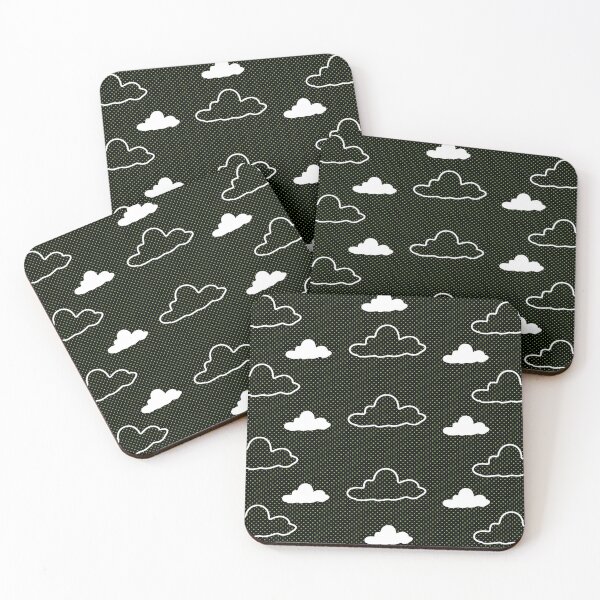 Item preview, Green Polka Dots and Doodle Clouds designed and sold by HijabieUkhty.
