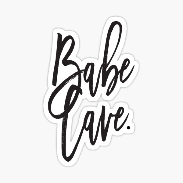 Item preview, Babe Cave - quote - feminine Girl typography - black and white designed and sold by HoneymoonHotel.