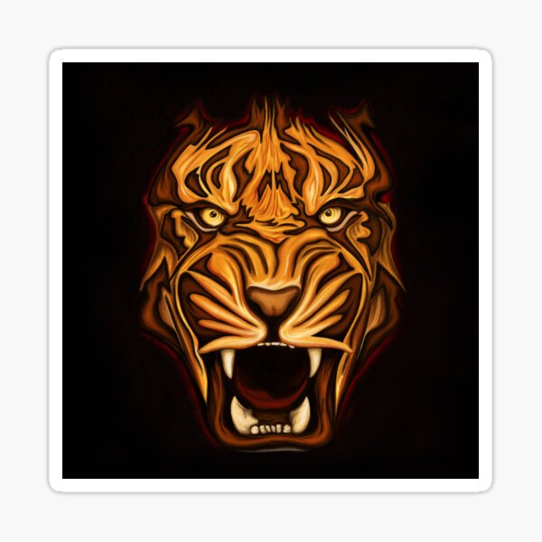 Tigre rugissant Sticker