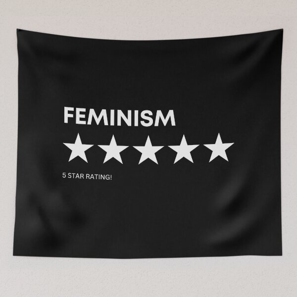 Item preview, FIVE STAR RATING | FEMINISM FIVE STARS designed and sold by Festive Feminist.
