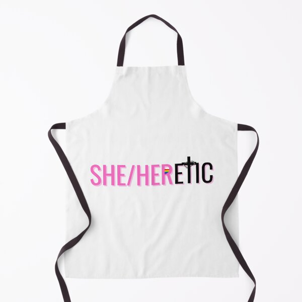 Item preview, She/Heretic Pronouns designed and sold by holyqueerit.