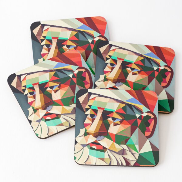 Item preview, A contemporary, abstract Santa Clause portrait designed and sold by Patrick Edwards.