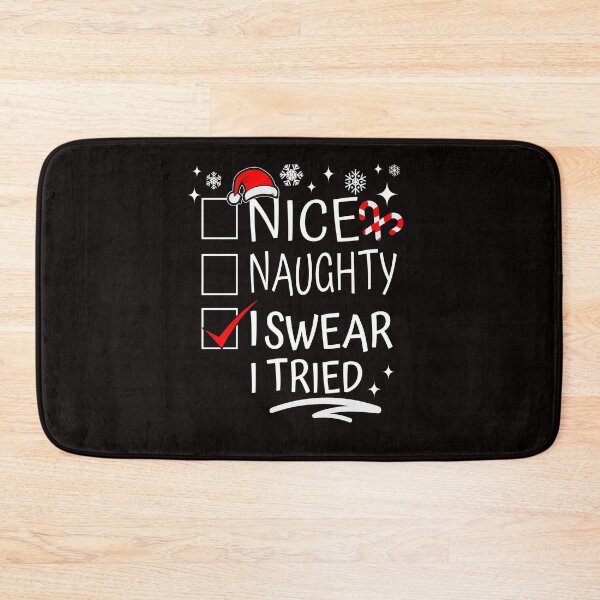Item preview, Nice Naughty I Swear I Tried Funny Christmas Family Group Santa's List designed and sold by HalloweenGift.