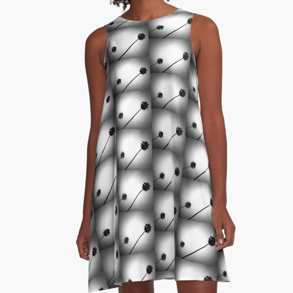Palms Noir A-Line Dress