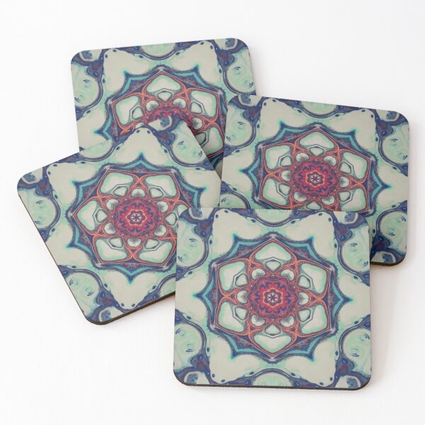 Item preview, 2446 - Vibrant Cyan Contrasting Kaleidoscope Design designed and sold by 44scarab.