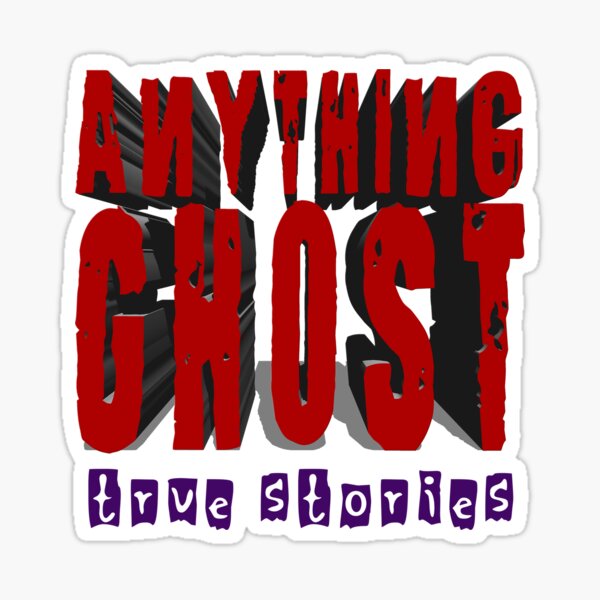 Anything Ghost Logo - 3D Red Sticker