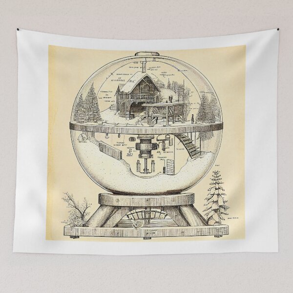 Item preview, Schematic of a snow globe designed and sold by Patrick Edwards.