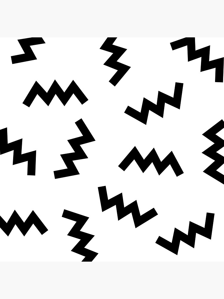 "Black and White Zig Zag Pattern Design" Sticker for Sale by