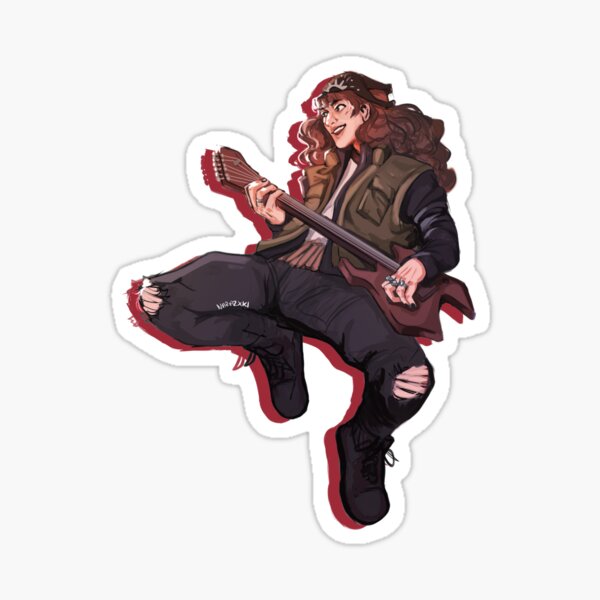 Eddie Munson Guitar - Stranger Things Sticker for Sale by VioletRae