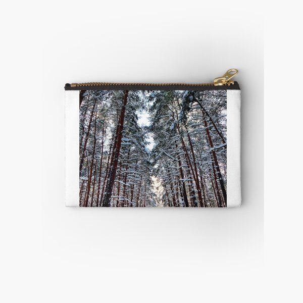 Item preview, View at the Sormovsky Park in Nizhny Novgorod with pine trees and snow designed and sold by Kristina Drozd.