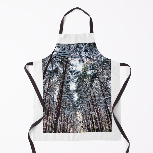 Item preview, View at the Sormovsky Park in Nizhny Novgorod with pine trees and snow designed and sold by Kristina Drozd.