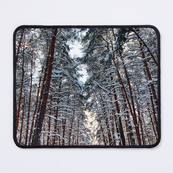 Item preview, View at the Sormovsky Park in Nizhny Novgorod with pine trees and snow designed and sold by Kristina Drozd.