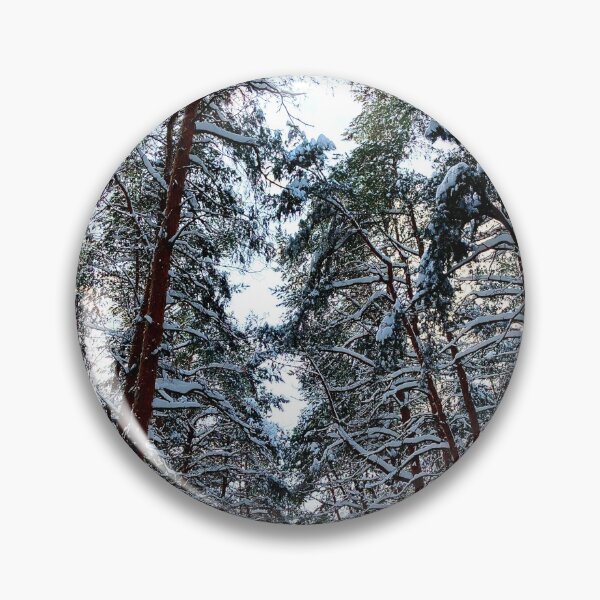 Item preview, View at the Sormovsky Park in Nizhny Novgorod with pine trees and snow designed and sold by Kristina Drozd.