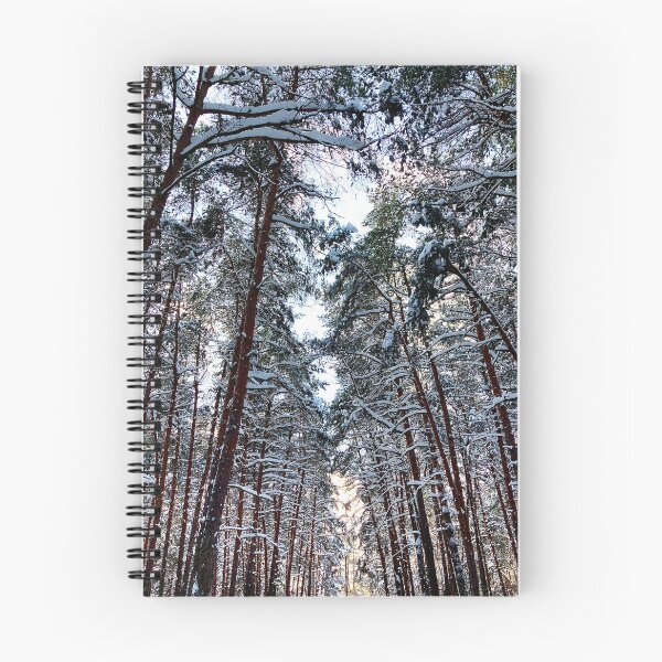 Item preview, View at the Sormovsky Park in Nizhny Novgorod with pine trees and snow designed and sold by Kristina Drozd.