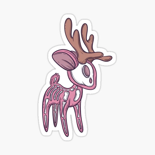 "Reindeer skeleton" Sticker for Sale by jess1586 | Redbubble