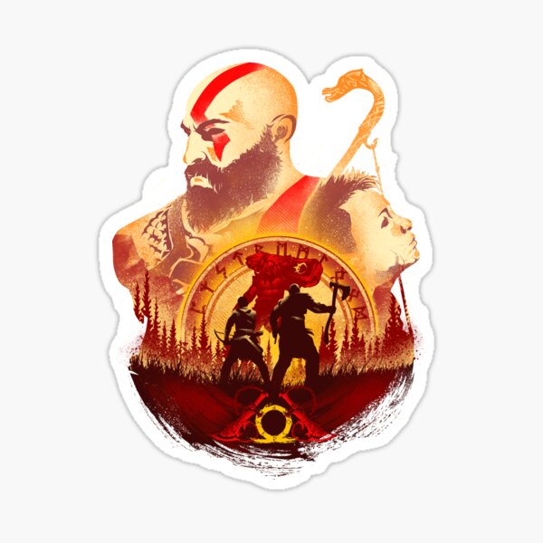 Spartan Rage - God Of War 4 - Sticker