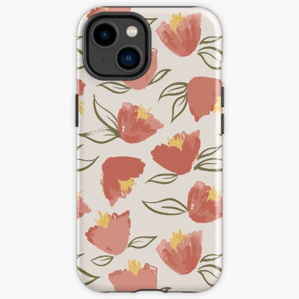 Teacup Blossoms | Peach iPhone Tough Case